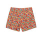 Red Polyester Swim Shorts