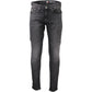 Black Cotton Slim Men Jeans