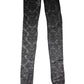Black Floral Lace Cotton Stretch Stockings Socks