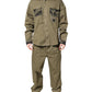 Brown Cotton Stretch Shirt Pants Casual Set