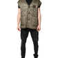 Brown Logo Plaque Quilted Vest Jacket