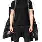 Black Nylon Full Zip Hooded Parka Jacket