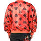 Orange DG Heart Full Zip Men Bomber Jacket