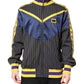 Black Striped Logo Full Zip Bomber Jacket