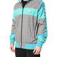 Multicolor Plaid Full Zip Windbreaker Jacket