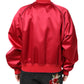 Red Floral Patch Full Zip Men Bomber Jacket