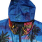 Multicolor Print Hooded Windbreaker Jacket