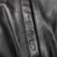 Black Lambskin Leather Full Zip Biker Jacket