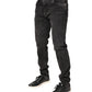 Gray Washed Cotton Skinny Denim Jeans