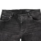 Gray Washed Cotton Skinny Denim Jeans