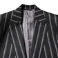 Black Striped SICILIA Formal 2 Piece Suit