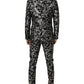 Black Gray MARTINI Jacquard Men 3 Piece Suit