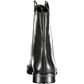 Black Leather Women Ankle Boot