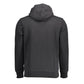 Black Cotton Men Hoodie