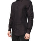 Maroon Jacquard Cotton GOLD Men Dress Shirt