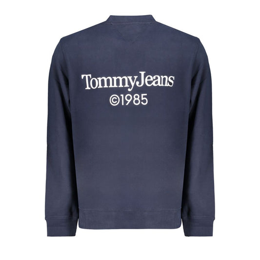 Blue Cotton Men Sweater