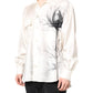Ivory Silk Long Sleeves Men Casual Shirt