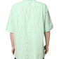 Green Cotton Short Sleeves Men Casual Shirt