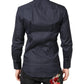 Dark Blue MARTINI Cotton Dress Formal Shirt