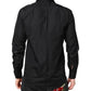 Black Cotton Long Sleeves Men Formal Dress Shirt