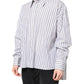 White Black Stripe Button Down Casual Shirt