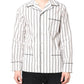 White Stripes Lounge Pajama Sleepwear Shirt
