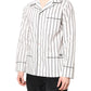 White Stripes Lounge Pajama Sleepwear Shirt