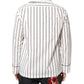 White Stripes Lounge Pajama Sleepwear Shirt