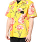Yellow Floral Men Button Down Casual Shirt