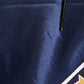 Blue Nylon Logo Patch Men Bomber Sweater