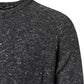 Gray Wool Knitted Round Neck Pullover Sweater