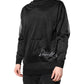 Black Logo Knitted Crewneck Pullover Sweater