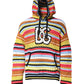Multicolor Cotton Hooded Pullover Sweater