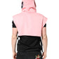 Pink Cotton Hooded Men Sportswear Vest Sweater
