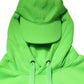 Green Polyester Hooded Sportswear Vest Sweater