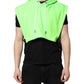 Green Polyester Hooded Sportswear Vest Sweater