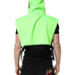 Green Polyester Hooded Sportswear Vest Sweater