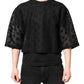 Black See Through Logo Short Sleeves T-shirt