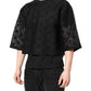 Black See Through Logo Short Sleeves T-shirt