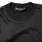 Black Logo Knitted Crewneck Pullover Sweater