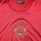 Red Silk DG Crown Logo Short Sleeve T-shirt