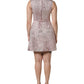 Pink Jacquard Sleeveless Sheath Mini Dress