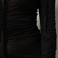 Black Mesh Trim Bodycon Long Sheath Dress