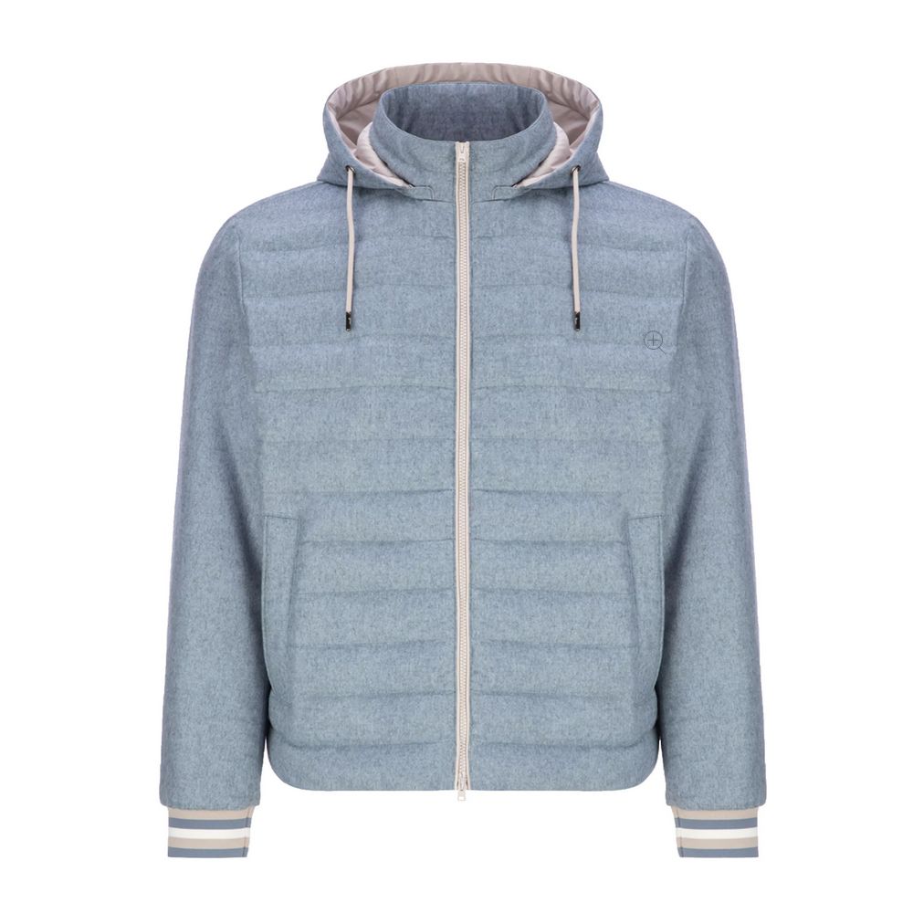 Blue Silk Men Jacket