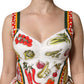 White Vegetables Sleeveless A-line Dress