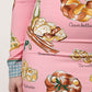 Pink Pastry Print Bodycon Sheath Midi Dress