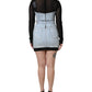 Black Blue Long Sleeves Denim Mini Dress