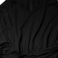 Black Wool Long Sleeves Sheath Midi Dress
