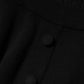 Black Cashmere Long Sleeves A-line Midi Dress