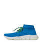 Blue Cotton Athletic Sneakers